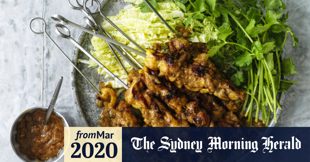 Karen Martini recipe chicken skewers with easy satay sauce